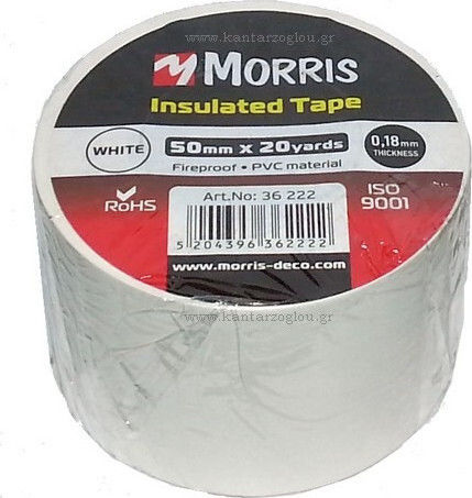 xlarge 20190607123409 morris monotiki tainia 36222 white 50mm x 20m